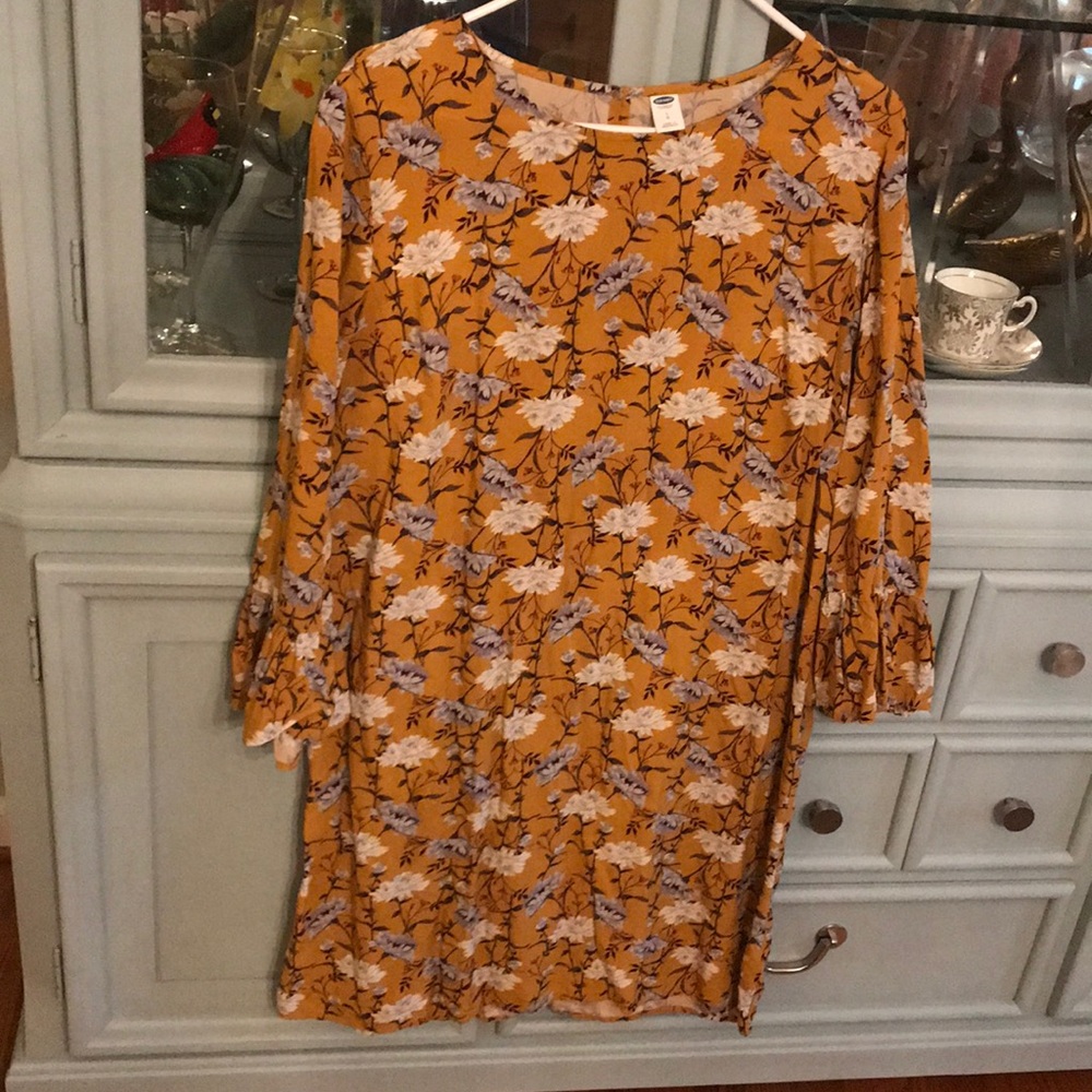 Old Navy Floral Mustard Dress